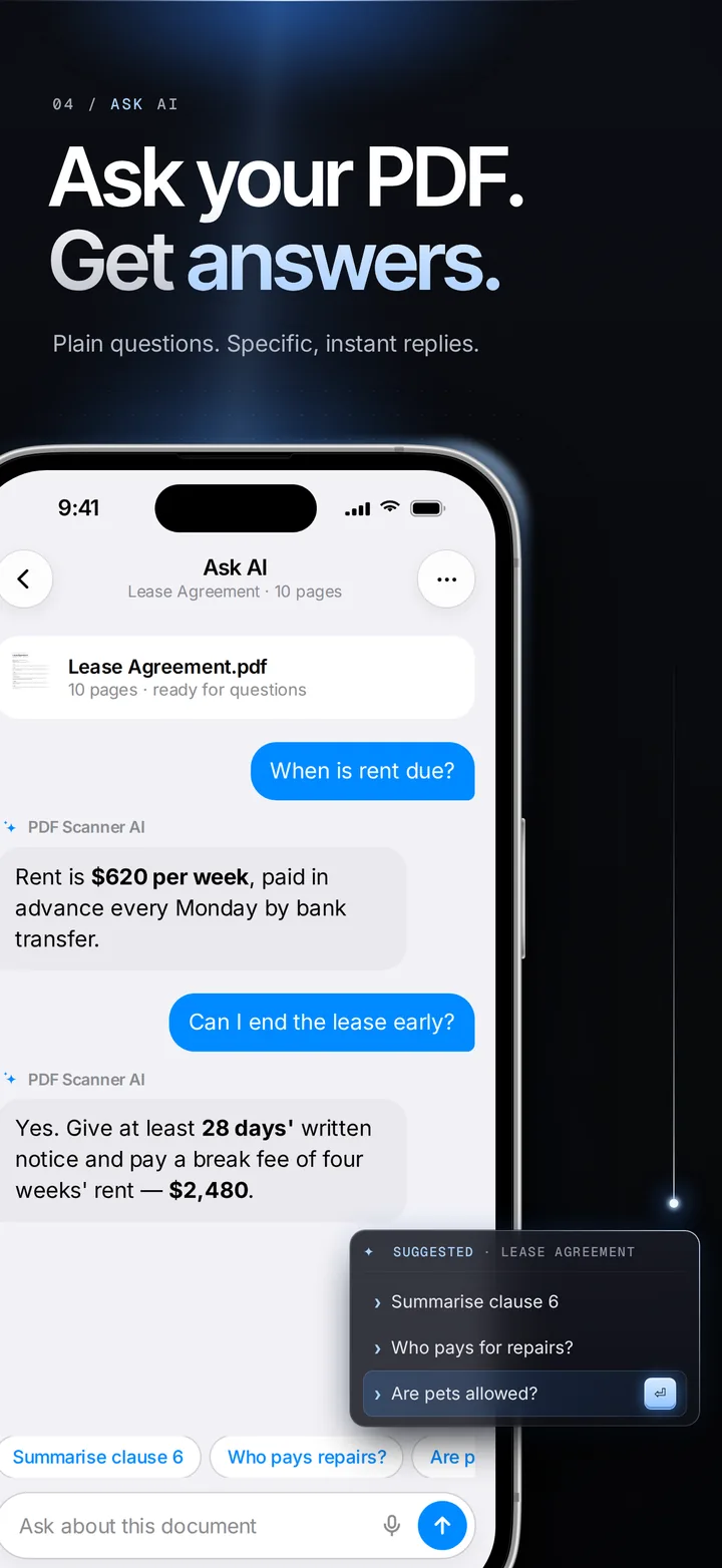 PDF Scanner AI — ask your PDF, get answers