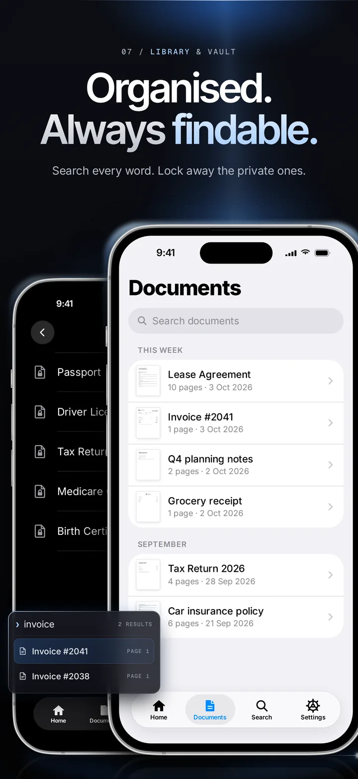 PDF Scanner AI — organised and always findable