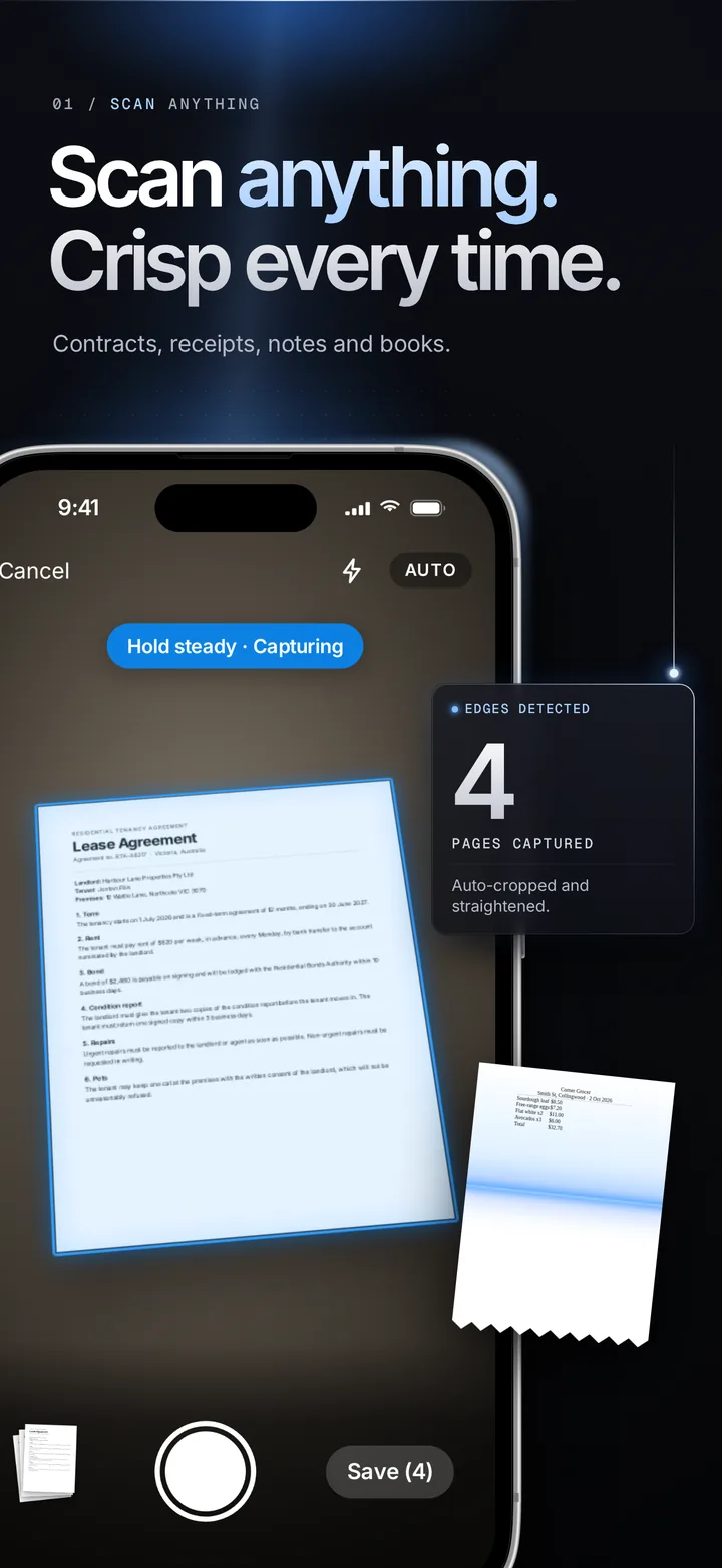 PDF Scanner AI — scan anything, crisp every time