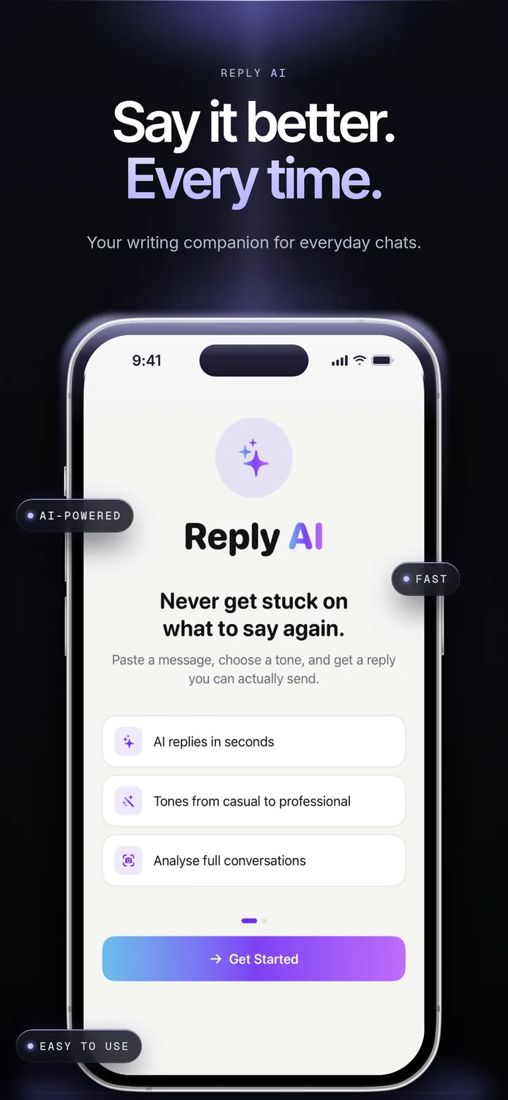 Reply AI — say it better, every time